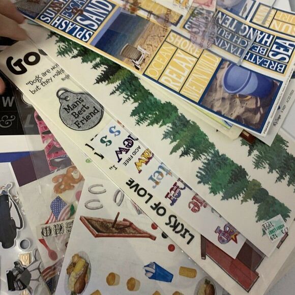 Huge Mixed Lot Of Scrapbooking Stickers & Misc - Picture 10 of 14